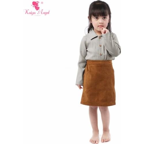 Kaiya Angel 2019 New Spring Autumn Baby Girl Outfits Set Toddler Casual Simple Style Long Sleeve Solid 5pcs/lo Factory Wholesale