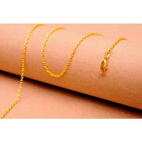 New Arrival Hot Sale 26 Inches 18KGF Yellow Gold Filled "O" Rolo Link Necklace Chain Jewelry 1.3MM 5pcs Lot Free Shipping