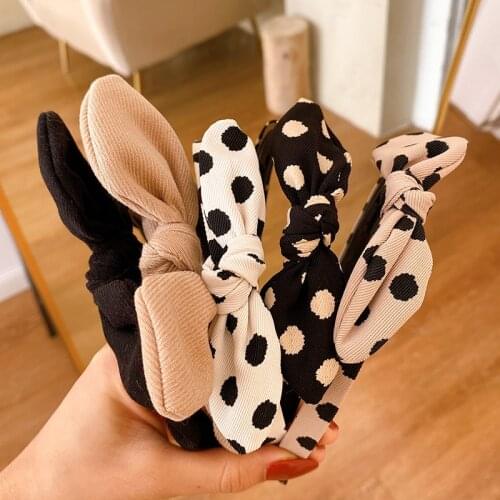 2020 New Children Cute Polka Dot Knotted Bow Hairbands Girls Lovely Toothed Hair Hoop Headbands Kids Headwears Hair Accessories