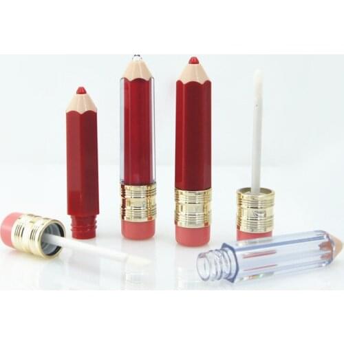 Wholesale 5ml Pencil Lip Gloss Tube DIY Lip Gloss Containers Clear Plastic Refillable Bottles Mini Cosmetic Sample Container