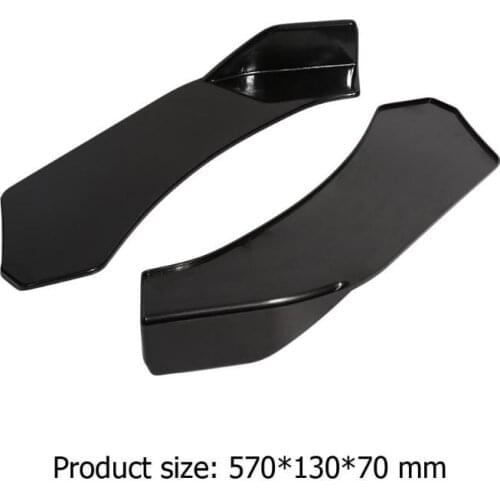 Professional Universal Car Front Bumper Lip Chin Bumper Body Kits Splitter Diffuser for Most Cars Carbon Fiber Look/ Black