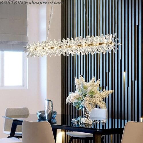 Luxury Modern Chandelier Lighting For Dining Room New Arrival LED Crystal Lamp Kitchen Island Decor Lustres De Cristal
