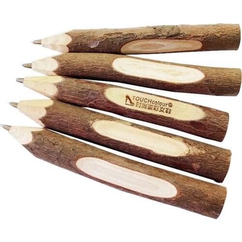 2Pcs/lot Party Favors Vintage Wooden Environmental Ballpoint Pen Twig Zakka Wood Ball Pen Wedding Gift Party Little Present