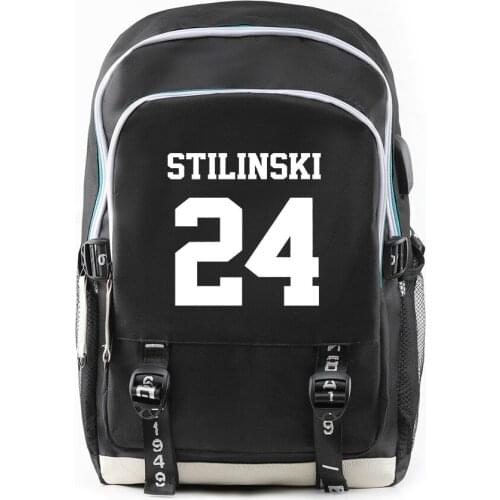 Teen Wolf Logo Name Printed STILINSKI 24 Backpack School Shoulder Harajuku New College Stylish New Printed Travel Backpacks