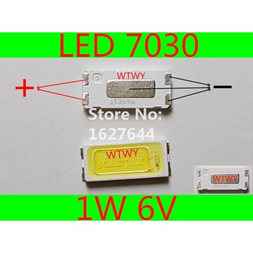 1000pcs SEOUL LED TV Backlight LED 7030 High Power 1.8W 6V 100LM Cool white LED Backlight For LED LCD TV Backlight Application