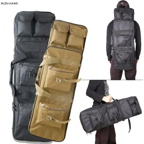 Outdoor Military Hunting Shooting Bag Nylon 81CM Tactical Bag Square Carry Gun Bag Hand Gun Accessory Protection Case Backpack