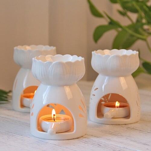Air Humidifier Ceramic Essential Oil Lamps Wierrook Brander Ambientador Casa Insensario Brule Parfum Defuser Geurolie Brander L