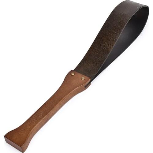 High Quality Cowhide Whip Spanking Flogger Wooden Handle Bdsm Bondage Whip Sex Toys For Woman Adult Games Sex Toys Accessories