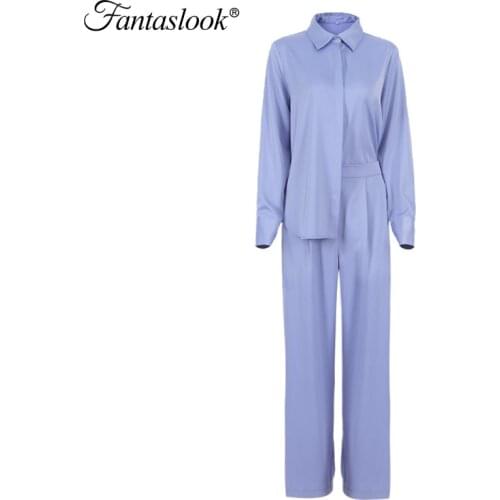 Women Two Piece Set Elegant Satin Office Suit Casual Loose Ladies Trousers Summer Solid Loungewear Outfit Long Sleeve Shirt Sets