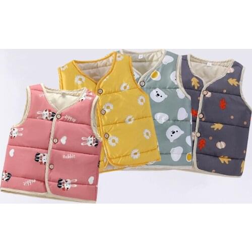 3-7Y Warm Waistcoats Baby Boys Multiple Styles And Colors Child Unisex Coats 2021 Spring Autumn Winter Children Vests For Girls