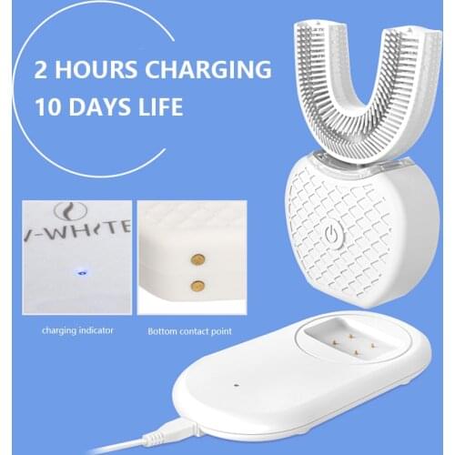 Sonic Electric Toothbrush Adult Wireless 360 Degree Oral Teeth Automatic Toothbrush Usb Charging Tooth Whitening Blue Light