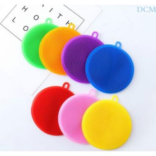 1pc Magic Cleaning Brushes Silicone Dish Bowl Scouring Pad Pot Pan Easy to clean Wash Brush Cleaning Kitchen@1