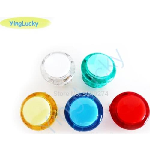 10pcs Arcade Transparent 30mm 5V LED Push Button Replace SANWA OBSF-30 OBSN-30 OBSC-30 for DIY Raspberry pi MAME PC Pandora Game