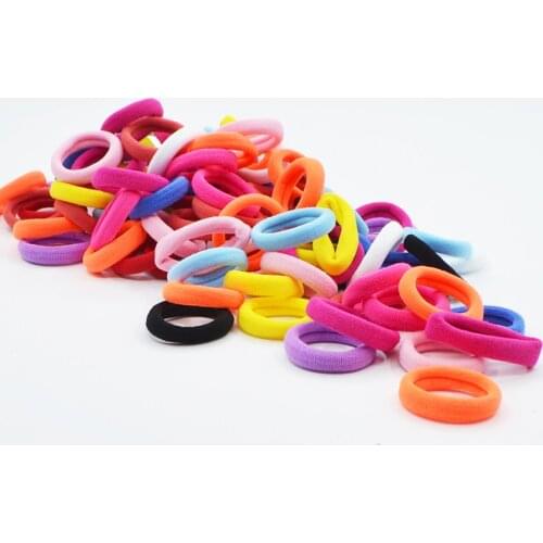 100 Pcs Elastic Hair Bands for Women Headwear Ladies Cotton Hair Ties Girls Ponytail Holder Hair Band Accessories 2021