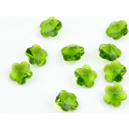 2000pcs/lot 14mm Zircon Green Plum Blossom Beads For Wedding & Home Decoration Glass Trimming Beads