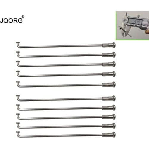 40 Pieces A Lot 10 Gauge Diameter 3.2mm Motorcycle Spokes Material 304 Stainless Steel Sliver Color Round Body E-bike Spokes