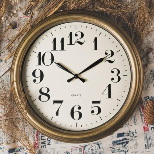 Free shipping Decoration Round clock hotel furniture Retro Creative Wall Clock Simple Decorative living room