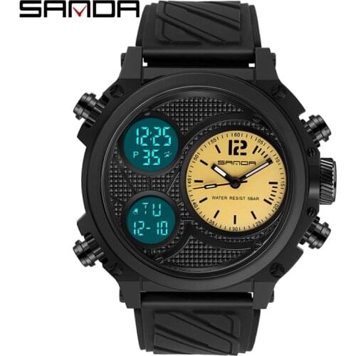 SANDA Top Brand Luxury Sports Mens Watches Waterproof Military Quartz Watch For Men Wristwatch Clock relogio masculino