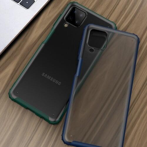 Case for samsung a02 a12 m02 m12 bumper cover on galaxy m a 02 12 protective phone coque back bag silicone matte soft tpu 360