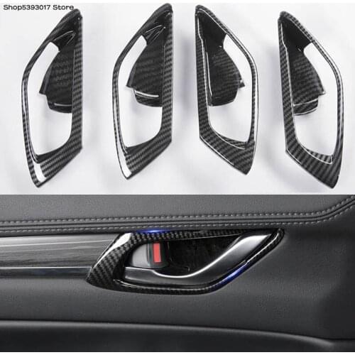 Car Interior Door Bowl Protection Stickers Car Interior Decorative Trim for Mazda CX5 CX-5 2017 2018 2019 2020 2021 Accessories