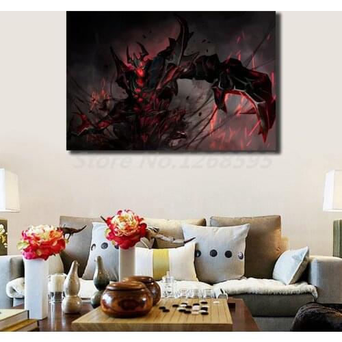 Dota 2 Shadow Fiend Wallpaper HD Wall Art Canvas Poster And Print Canvas Painting Decorative Picture For Living Room Home Decor