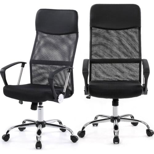 IKayaa Ergonomic Mesh Adjustable Office Executive Chair Stool High-back Swivel Computer Task Chair Office Furniture with SGS