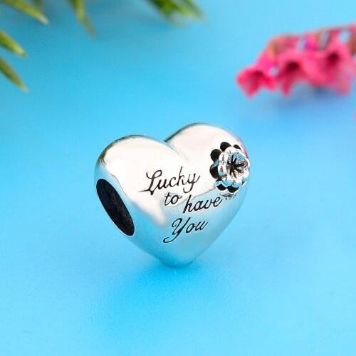 FC Jewelry Fit Original Charm Bracelet 925 Sterling Silver Lucky To Have You Clover Flower Bead For Making Women Berloque 2021