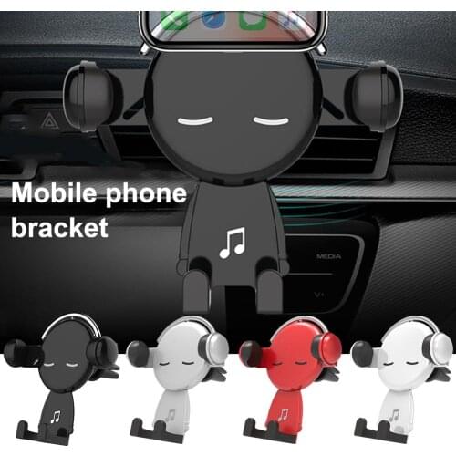 Gravity Car Phone Holder Cartoon Mobile Phone Holder Air Vent Clip Mount Car Smartphone Stand GPS Support For iPhone 11 Samsung