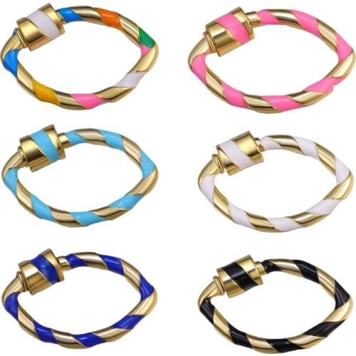 Juya DIY Bolt Clasps Findings Fastener Enamel Pendant Lockets Screw Lock Clasps For Handamde Punk Jewelry Making Supplies