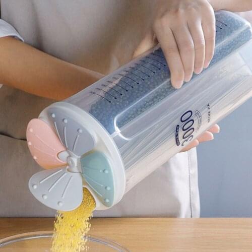 Kitchen Storage Box Food Storage Box Kitchen Supplies Grain Storage Tank Moisture-Proof Sealed Cans Transparent Organizers