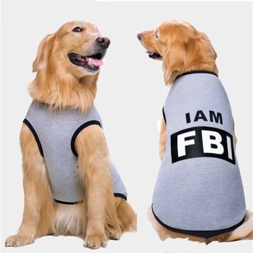 Summer Big Dog Vest Large Dog Clothes Welsh Corgi Samoyed Husky Labrador Alaskan Golden Retriever Dog Clothing T-shirt Costumes