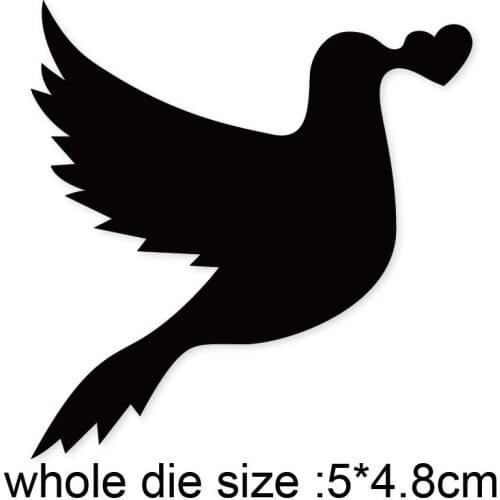 Metal cutting dies cut die mold pigeon 50*48mm decoration Scrapbook paper craft knife mould blade punch stencils dies