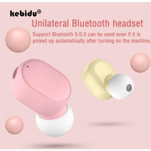 Kebidu S8 Mini In-Ear Bluetooth 5.0 Earphone Touch Control Headset With Mic Sports Earbuds Wireless HiFi Handsfree Earphones