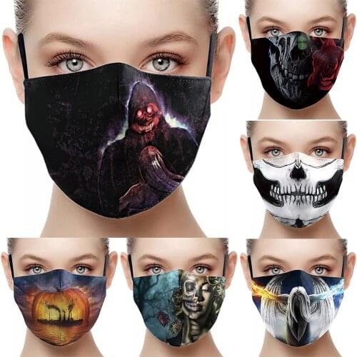 Fashion Halloween Grimace Mask for Men Cospaly Women Street Sports Dust-proof Breathable Adjustable Protection Scary Party Masks