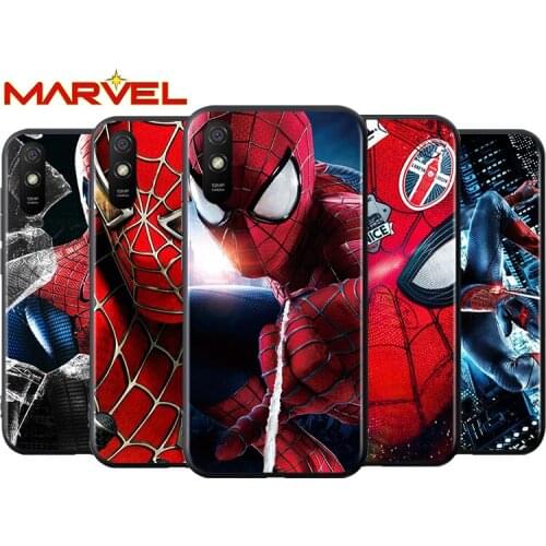 Spiderman Marvel for Xiaomi Redmi 10X Pro 9C 9A 9T 9 GO K40 K30 Ultra K20 8 7 S2 6 5 4X Pro Soft Black Phone Case
