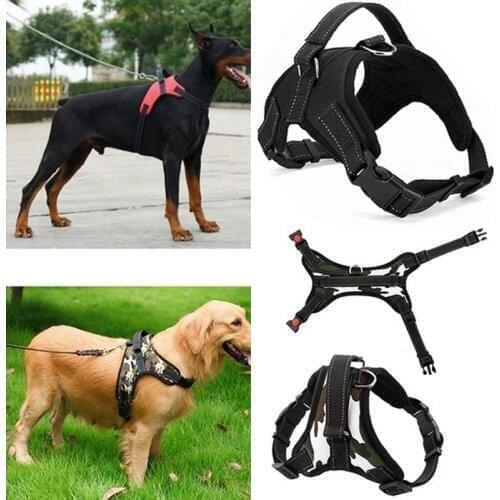 Nylon Heavy Duty Pet Dog Harness Collar Adjustable Padded Extra Big Large Medium Small Dog Harnesses Vest Dogs Supply