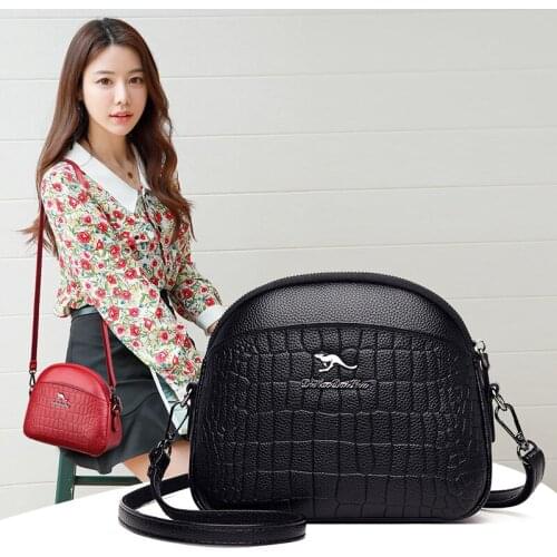 New Stone Pattern Small Round Bags Women High Quality PU Leather Shoulder Messenger Bags Designer Casual Purses And Handbags