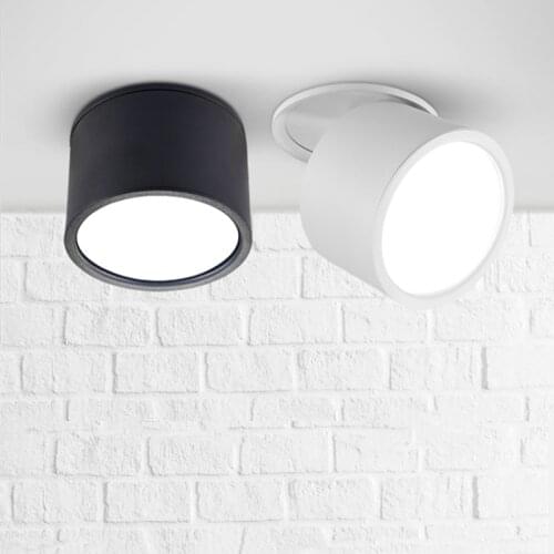 New Dimmable Embedded Ceiling Light 7W 10W 15W AC85V-285V LED Embedded Surface Mounted Spotlight