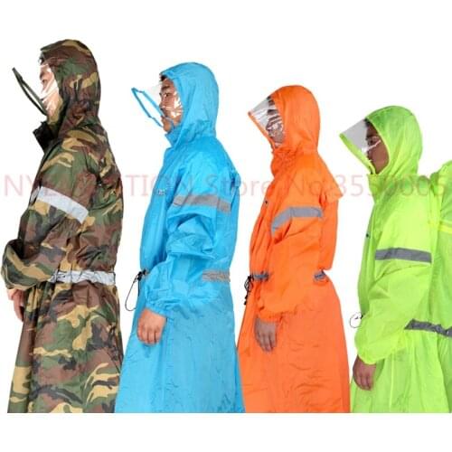 Outdoor Raincoat BlueField Backpack Cover One-piece Raincoat Poncho Rain Cape Outdoor Hiking Camping Unisex Rain gear 10pcs