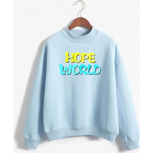 KPOP hope world text sweatshirt autumn fashion womens casual sweatshirt Harajuku fashion Korea KPOP fan sweatshirt