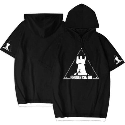 Game Arknights Rhodes Island Hoodie short sleeve Tops Hoody Coat Streetwear Hoodies Lappland Sniper Cosplay Costume