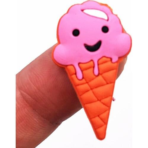 Smile Ice Cream Food Icon Lollipop Figure Silicone High Quality PVC Flat Back For DIY Embellishment Backpack Trunk Jackets Gift