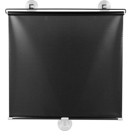 Vosarea Free-Perforated Balcony Suction Cup Sunshade Blackout Curtain Temporary Blinds Portable Drape for Door Window Mesh Dot
