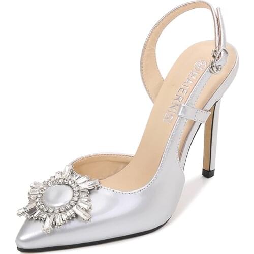2020 Women Pumps Ladies Shoes High Heels Women Shoes Heels Sexy High Heels Shoes Stiletto Point Silver Heels Chaussure Femme