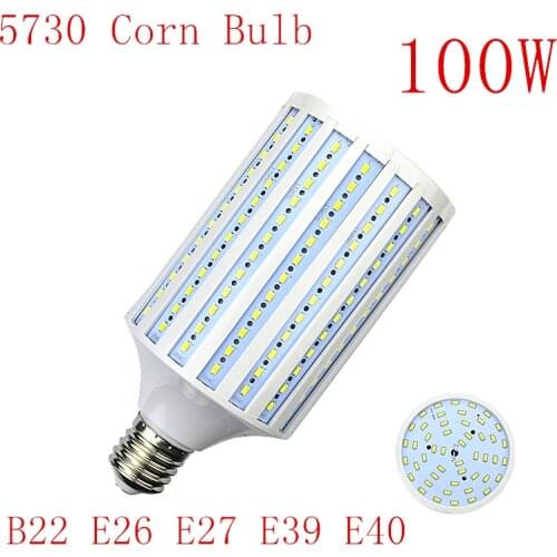 1pcs/lot corn bulb LED Corn light led bulb lamp 5730 12W 15W 25W 30W 40W 50W 60W 80W 100W LED Lamp E27 E40 B22 E14 220V/AC BULB