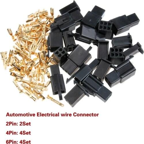 108PCS Electrical wire Connector 2.8mm 2/3/4/6/9 pin Automotive Male Female Cable Terminal Plug Kit For Motorcycle ebike car