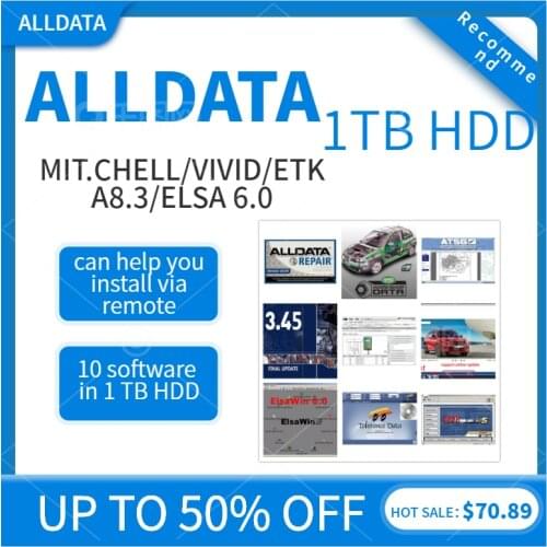 2021hot selling alldata software alldata 10.53v mit//chell od5 software 2015v vivid workshop data e/t/k/a 8.3 elsa 6.0 10 in 1TB