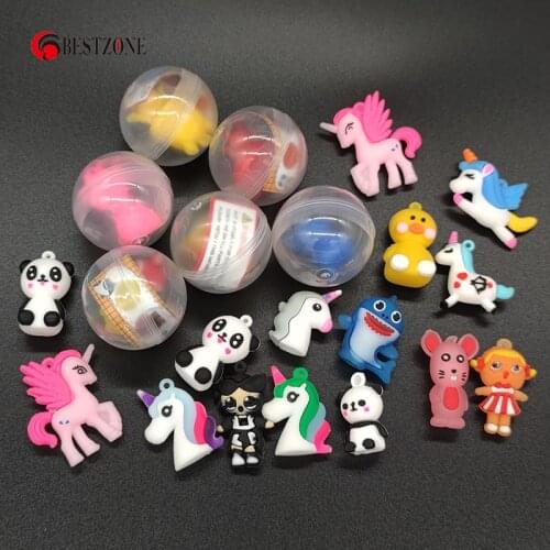 50pcs/Pack diameter 45mm transparent plastic capsule toys 1.8‘ toy balls different figure toys mini dolls for vending machine
