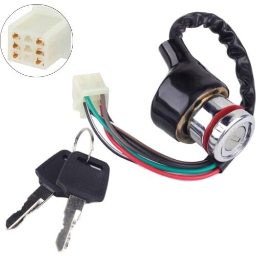 6 Pin Car Motorcycle Ignition Switch 3 Position 6 Wire With 2 Keys for Scooter ATV Go Kart Harley Bobber Chopper Dirt Bike