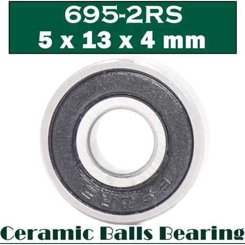 695 Hybrid Ceramic Bearing 5x13x4 mm ABEC-1 ( 1 PC) Industry Motor Spindle 695HC Hybrids Si3N4 Ball Bearings 3NC 695RS